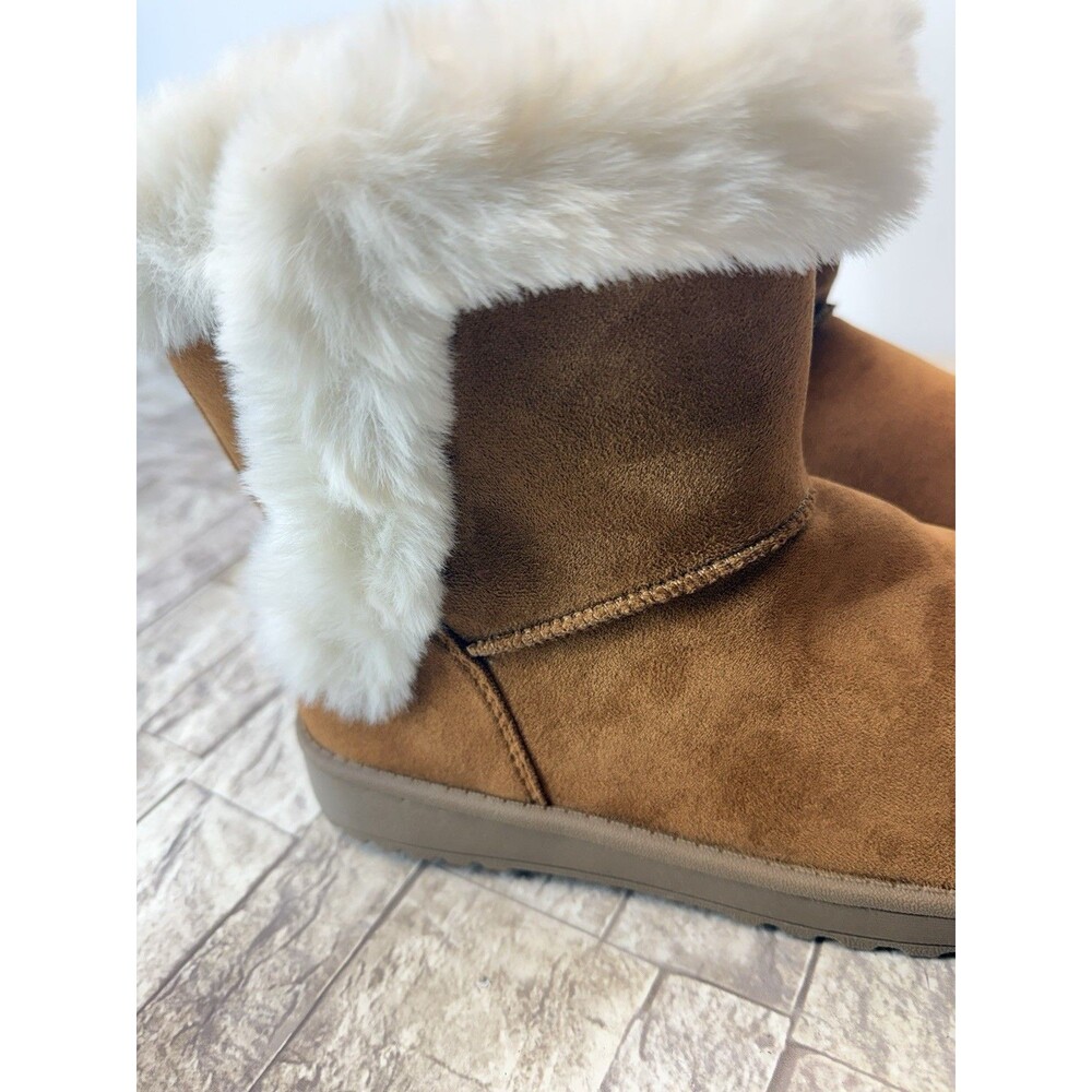 Sonoma Girls' Alainaa Faux fur Cozy Winter Boots AC2 Chestnut Sz 6 Girls / W 8 - Picture 3 of 9